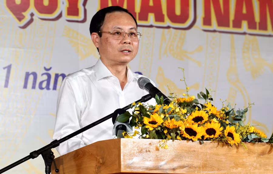 Ông Nguyễn Văn Hiếu phát biểu tại chương trình. Ảnh: BP.