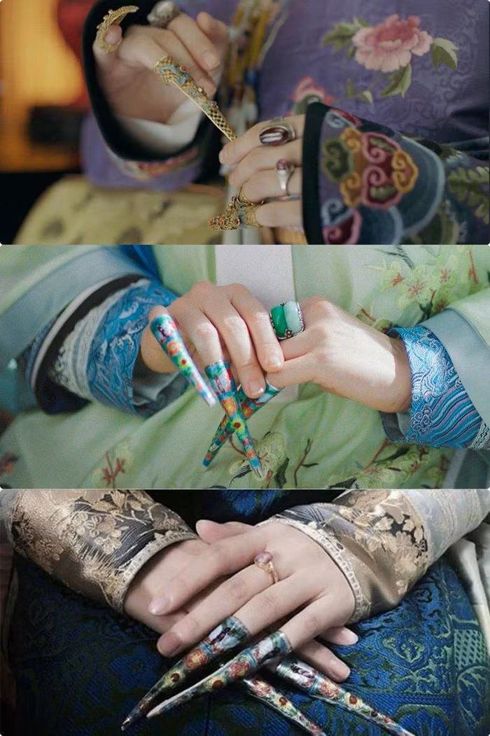 Bộ sưu tập móng giả của Từ Hi Thái hậu vô cùng đa dạng, mỗi chiếc trong đó đều không giống nhau, được chế tạo hết sức tinh xảo và toát lên sự xa hoa với đủ loại chất liệu từ vàng, mã não, trân châu cho đến các loại ngọc ngà châu báu quý hiếm.