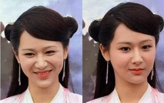 Trong khi đó, Dương Tử dù không phải đại mỹ nhân showbiz nhưng cũng có thể gọi là thanh tú, ưa nhìn. Dù vậy, khi cô cười lên thì dân tình phải một phen "ngã ngửa".