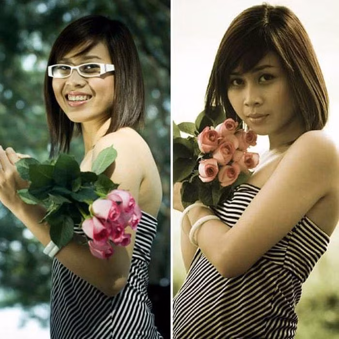 Mới vào nghề nhan sắc của cô dù ưa nhìn nhưng không gây ấn tượng.