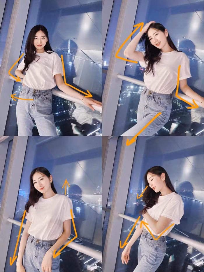 Với cách chụp nửa người, tạo góc cho bức ảnh là điều cần thiết.