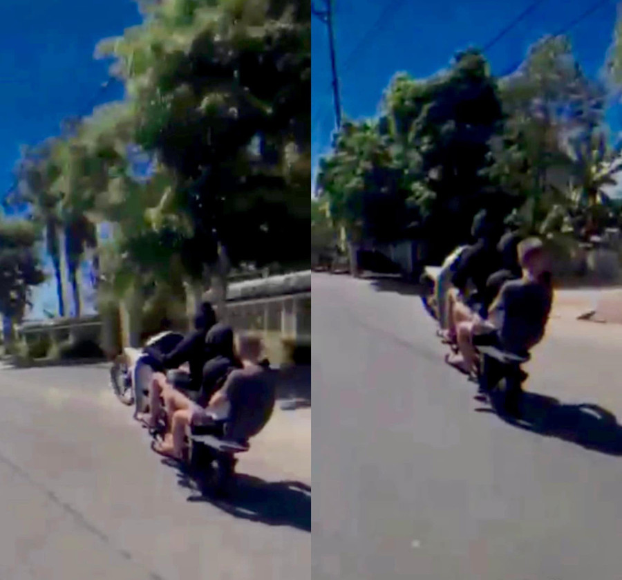 Hình ảnh vi phạm được cắt từ clip. (Ảnh CA Hồng Lĩnh).