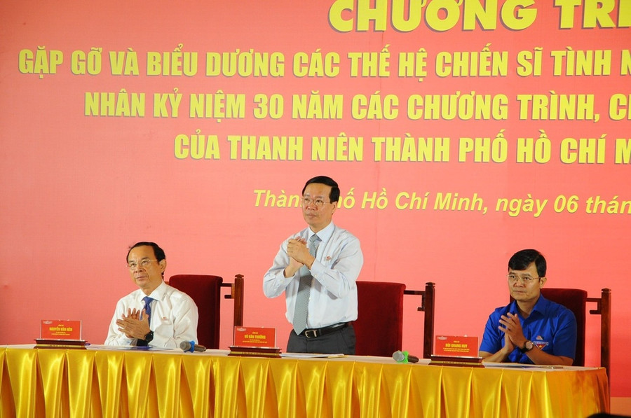 Chủ tịch nước Võ Văn Thưởng tham dự chương trình. (Ảnh: TLTĐ)