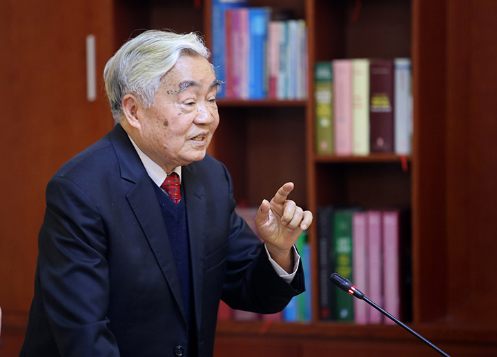 GS.TS Phạm Minh Hạc phát biểu tại buổi lễ.