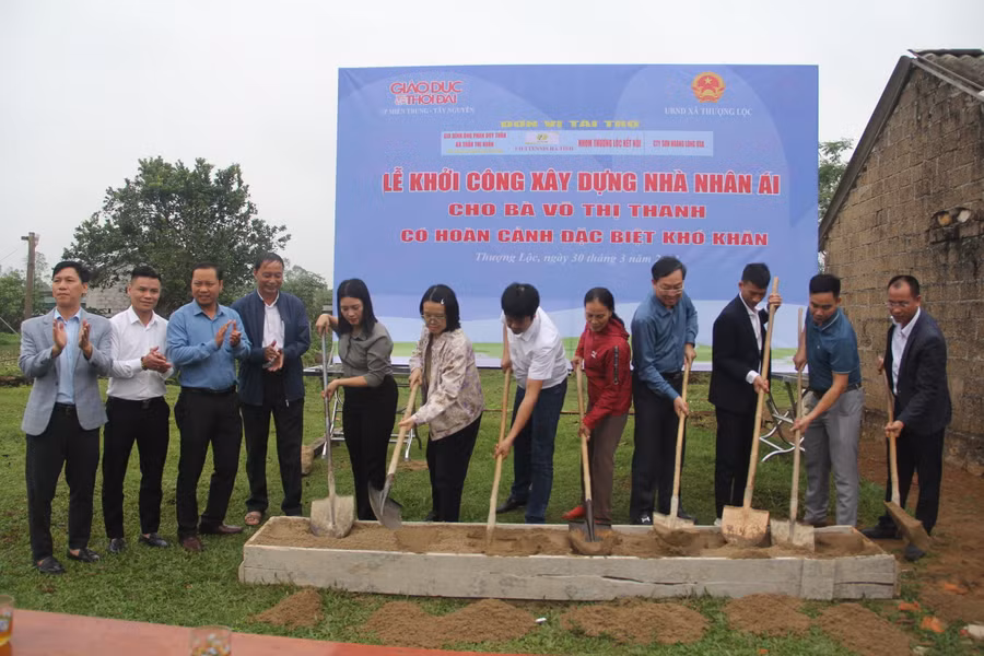 Báo GD&TĐ kết nối khởi công nhà Nhân ái tại huyện Can Lộc