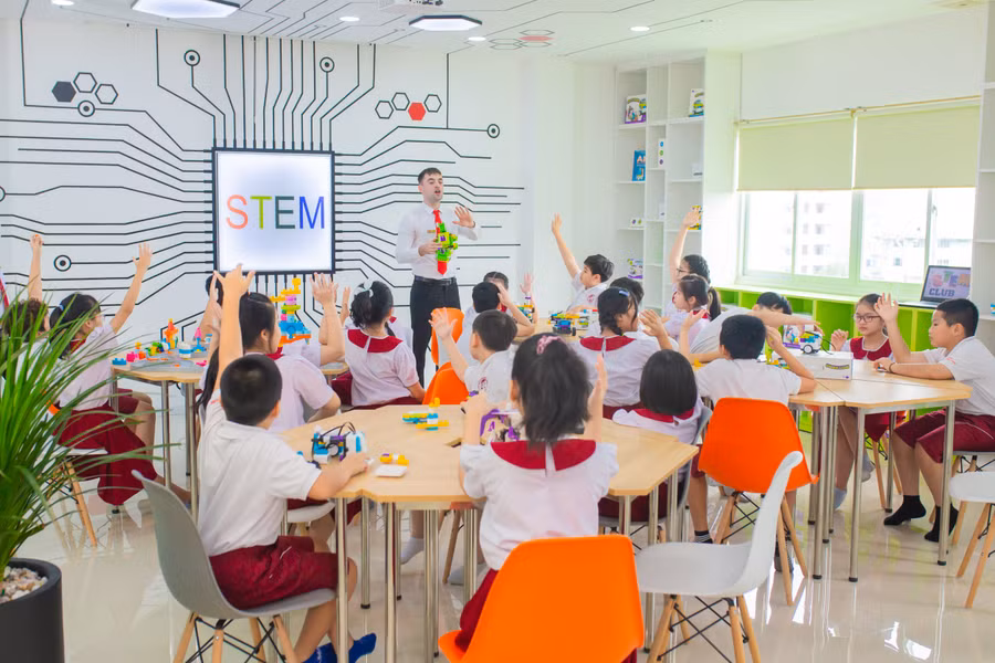Tiết học STEM của học sinh.