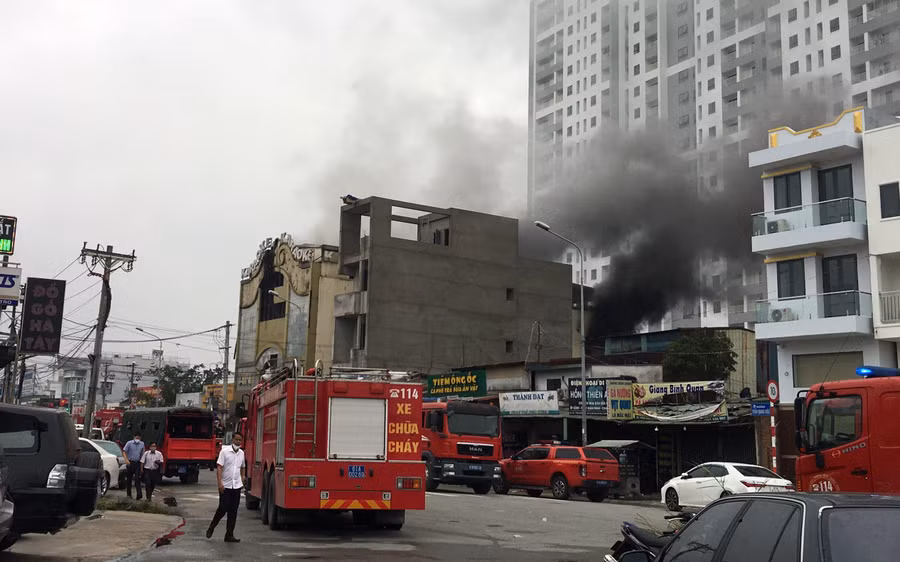 Hiện trường xảy ra vụ cháy.