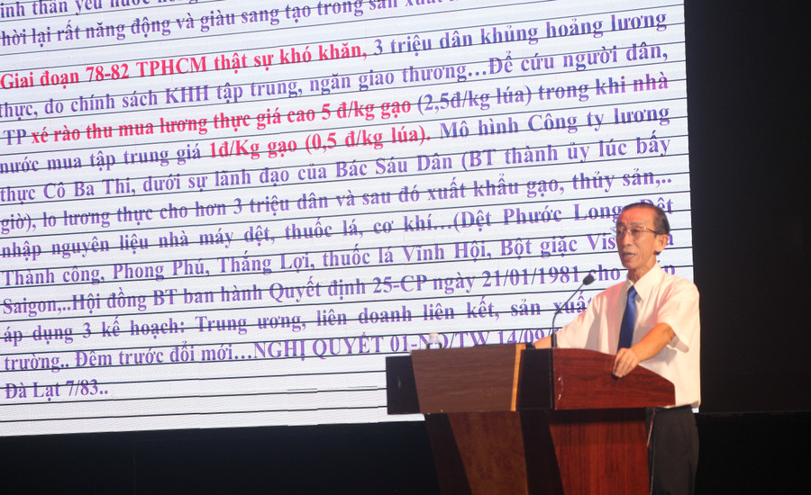 PGS. TS Trần Hoàng Ngân báo cáo tại hội nghị. PGS. TS Trần Hoàng Ngân báo cáo tại hội nghị.
