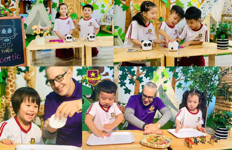 Giờ học Robotics và Anh văn qua các thí nghiệm thú vị. Giờ học Robotics và Anh văn qua các thí nghiệm thú vị.