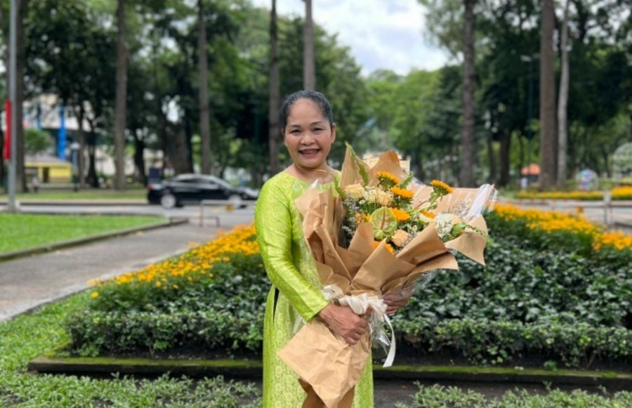 Cô Nguyễn Thị Hòa, giáo viên Trường THCS Minh Đức. Cô Nguyễn Thị Hòa, giáo viên Trường THCS Minh Đức.