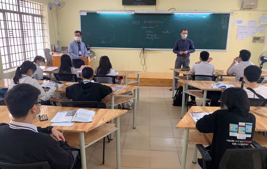 Một tiết học của học sinh hệ 9+ Trường cao đẳng quốc tế TPHCM.