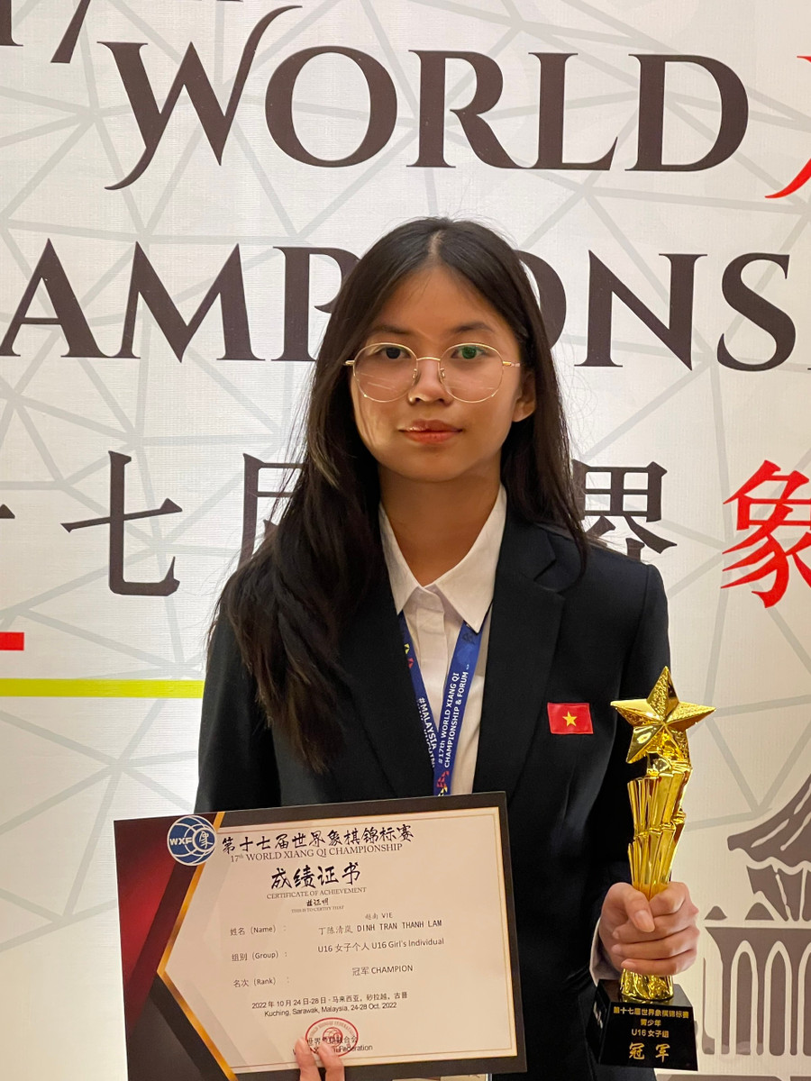 Học sinh Đinh Trần Thanh Lam. Ảnh: Thành đoàn TPHCM.