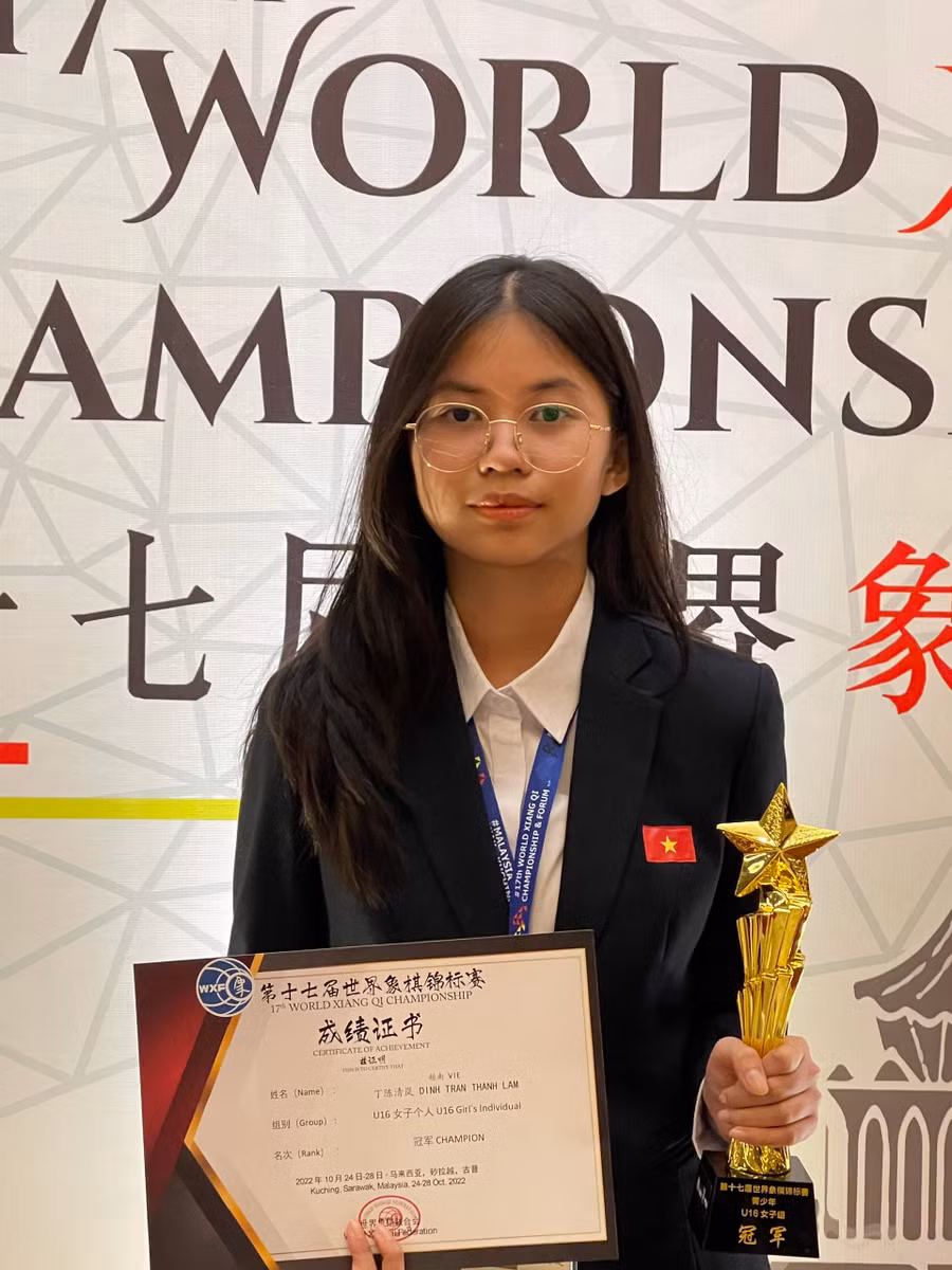 Học sinh Đinh Trần Thanh Lam. Ảnh: Thành đoàn TPHCM.