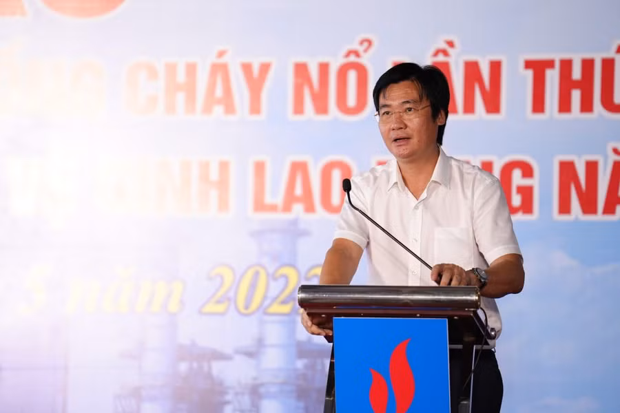 Ông Nguyễn Mạnh Kha phát biểu tại Hội thao