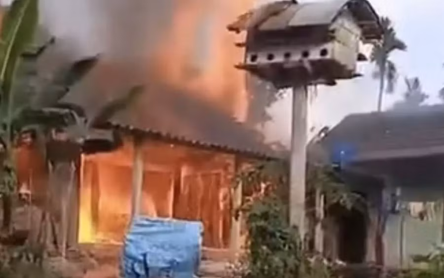 Hà Tĩnh: ‘Bà hoả’ thiêu rụi nhà cùng toàn bộ nông sản vừa thu hoạch