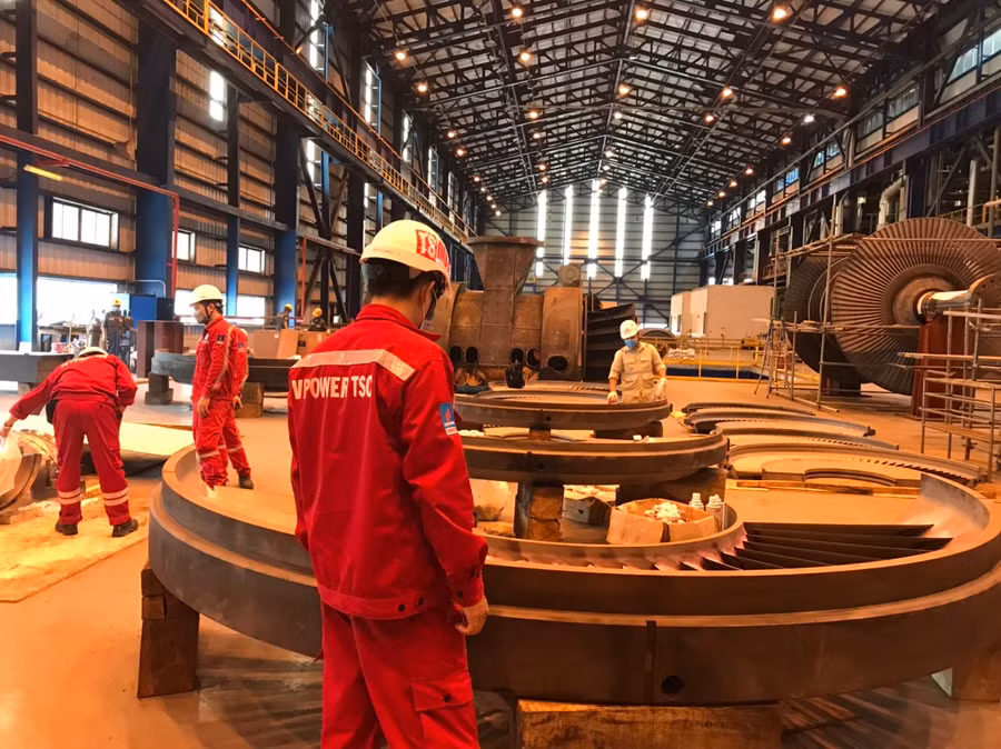 Sau 1 tháng thực hiện, công tác địa tu Tổ máy số 2 đã hoàn thành được gần 60% khối lượng công việc