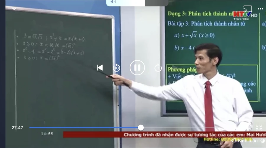 Từ 20/9 đến 30/11, Sở GD&ĐT phối hợp cùng Đài Phát thanh và Truyền hình Hà Tĩnh tổ chức dạy học qua truyền hình cho học sinh cuối cấp.