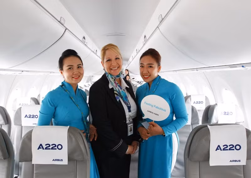 Đại diện VNA cho biết đang chú trọng nghiên cứu khai thác các máy bay phản lực loại nhỏ thế hệ mới để thay thế cho đội bay ATR72. Trước đó, VNA cũng từng tham gia bay đánh giá tàu bay E190 của Embraer và CRJ900 của Bombardier. Đại diện VNA cho biết đang chú trọng nghiên cứu khai thác các máy bay phản lực loại nhỏ thế hệ mới để thay thế cho đội bay ATR72. Trước đó, VNA cũng từng tham gia bay đánh giá tàu bay E190 của Embraer và CRJ900 của Bombardier.