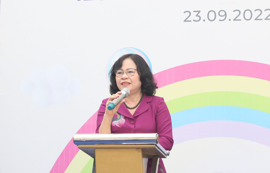 Thứ trưởng Ngô Thị Minh phát biểu tại buổi lễ khánh thành. Thứ trưởng Ngô Thị Minh phát biểu tại buổi lễ khánh thành.