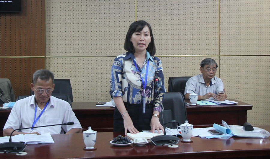 Bà Trương Thị Kim Huệ phát biểu tại buổi làm việc. Bà Trương Thị Kim Huệ phát biểu tại buổi làm việc.