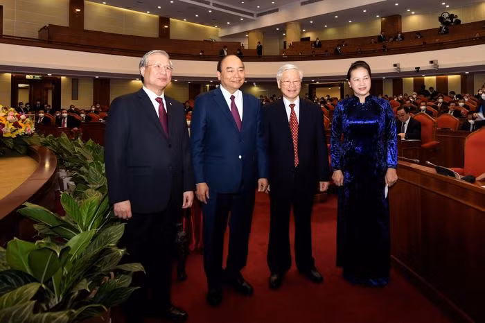 Chùm ảnh: Trọng thể khai mạc Hội nghị Trung ương 14 ảnh 1