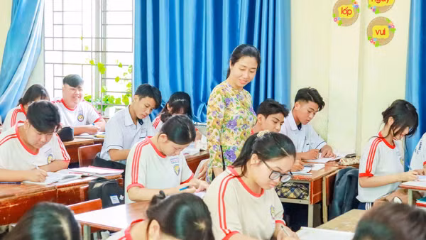 Giờ học của học sinh Trường THPT Bình Tân (phường Bình Tân, TPHCM).