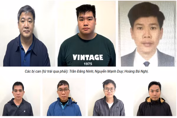 Các bị can bị khởi tố về tội nhận hối lộ (Ảnh BCA).