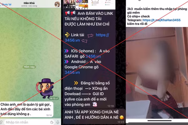 Cảnh giác dịch vụ "mại dâm online".(Ảnh: CAHN).