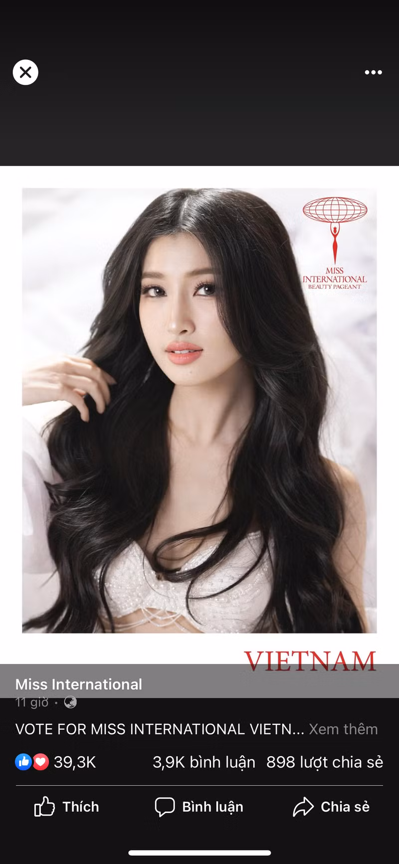 Dưới hình ảnh của Phương Nhi đã có hàng nghìn bình luận khen ngợi vẻ đẹp của cô. Trong số đó, có tới hàng trăm bình luận khen ngợi Phương Nhi đến từ các Fan quốc tế. Á hậu Phương Nhi gây 'sốt' tại Miss International 2023