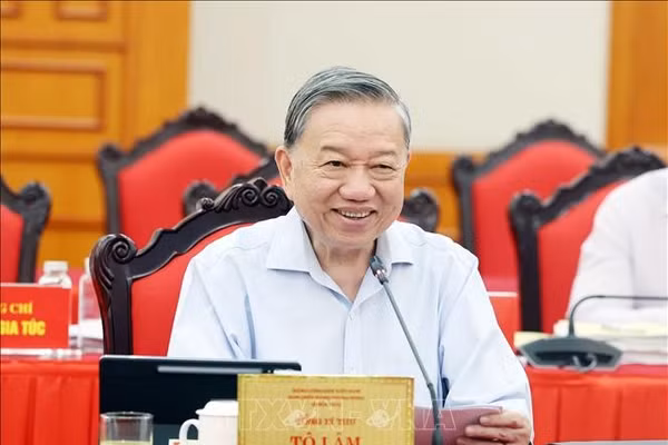 Tổng Bí thư Tô Lâm phát biểu. (Ảnh: Thống Nhất/TTXVN)