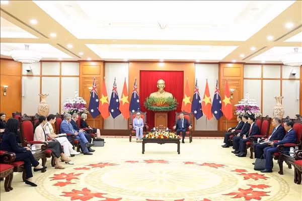 Tổng Bí thư Tô Lâm tiếp Toàn quyền Australia Sam Mostyn thăm cấp Nhà nước tới Việt Nam. Ảnh tư liệu: Thống Nhất/TTXVN.