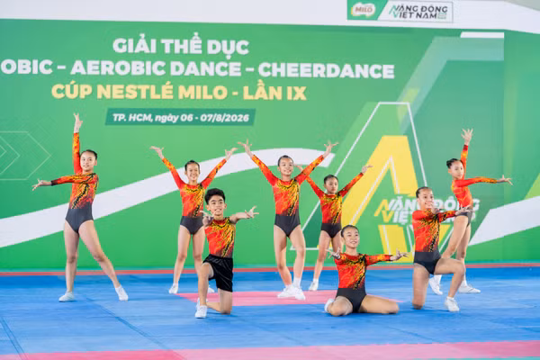 Khép lại giải Aerobic Cúp Nestlé MILO 2026: Sân chơi học đường giúp học sinh rèn kỹ năng 