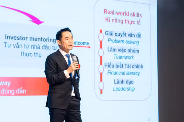 Ông Louis Nguyễn - Chủ tịch kiêm Tổng Giám đốc Công ty Quỹ đầu tư Saigon Asset Management (SAM). Ảnh: HUTECH.