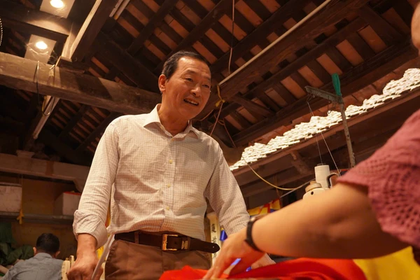 Tại mô hình “vừa học, vừa làm” do ông Khôi xây dựng. Ảnh: Nguyệt Minh