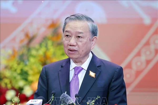Tổng Bí thư Tô Lâm phát biểu tại Lễ kỷ niệm 80 năm thành lập Chính phủ. Ảnh: Thống Nhất/TTXVN