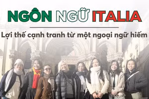 Sinh viên ngành Ngôn ngữ Italia đang du học tại Italia