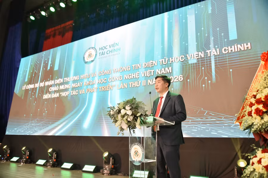 NGƯT.PGS.TS Nguyễn Đào Tùng, Giám đốc Học viện Tài chính nhấn mạnh ý nghĩa của sự kiện.