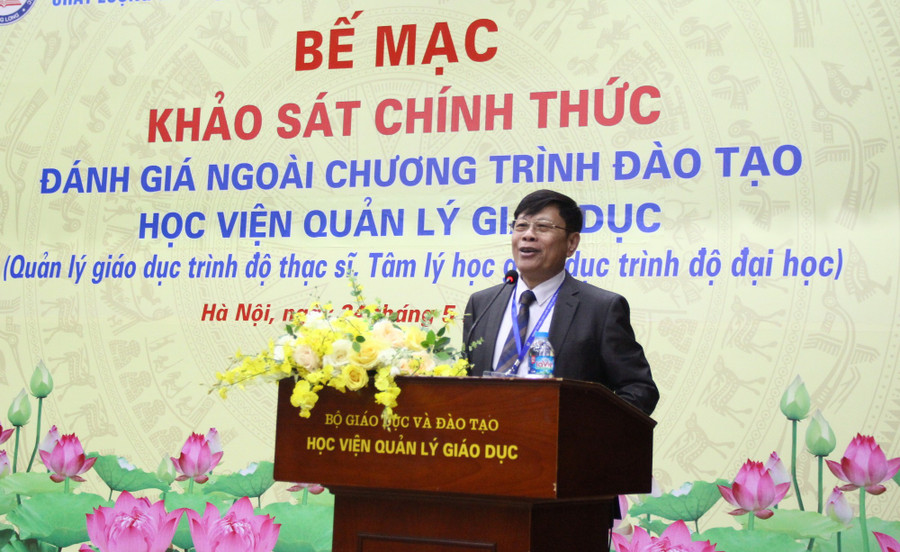 TS Nguyễn Văn Đường - Giám đốc Trung tâm Kiểm định Chất lượng Giáo dục Thăng Long chia sẻ tại buổi bế mạc. kiemdinhchatluong-5.jpg