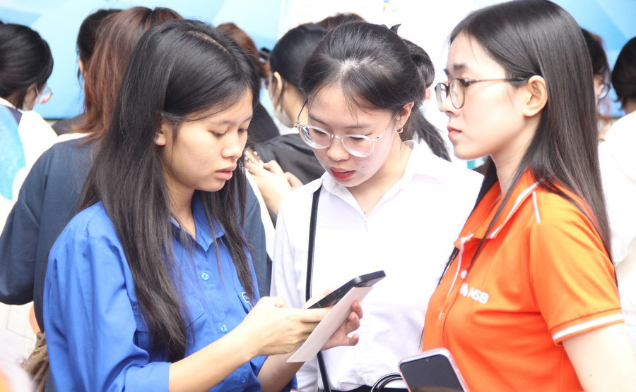 Sinh viên được tư vấn, giới thiệu việc làm.