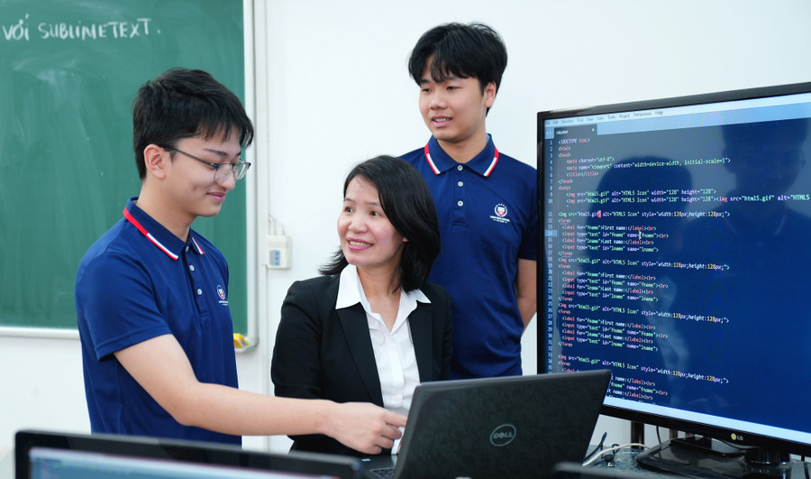 Một lớp học của Trường Cao đẳng Long Biên.