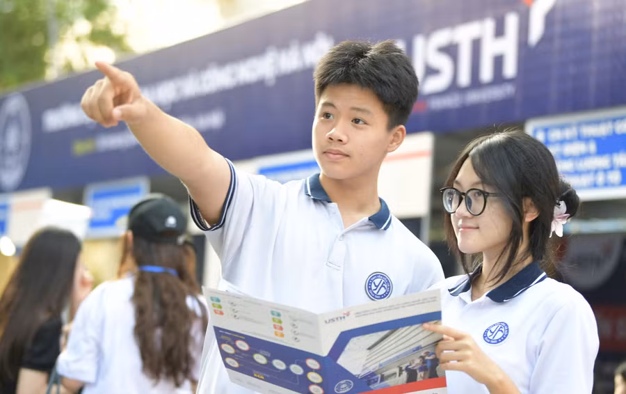 Học sinh tham gia Ngày hội tuyển sinh các ngành khoa học và công nghệ năm 2025. Ảnh: Dương Triều.