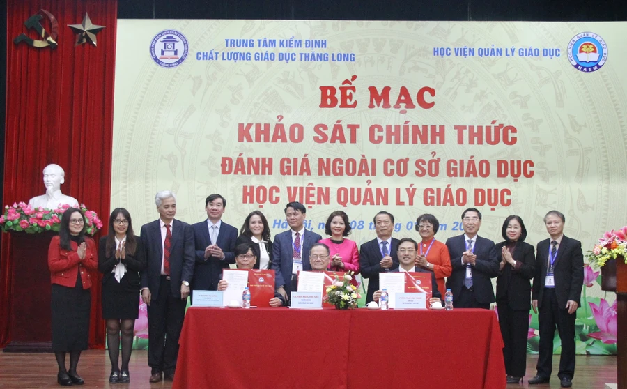 Bế mạc Khảo sát đánh giá ngoài cơ sở giáo dục Học viện Quản lý giáo dục