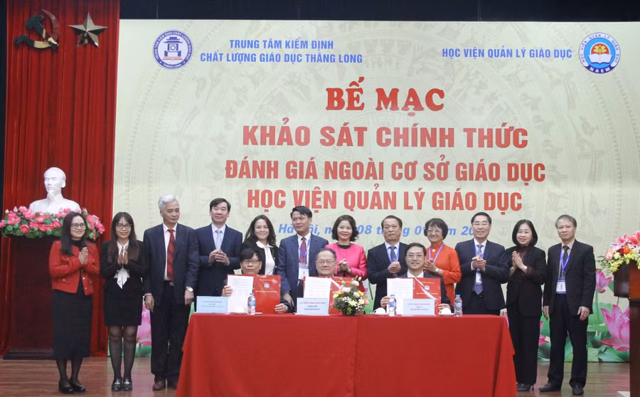 Bế mạc Khảo sát đánh giá ngoài cơ sở giáo dục Học viện Quản lý giáo dục