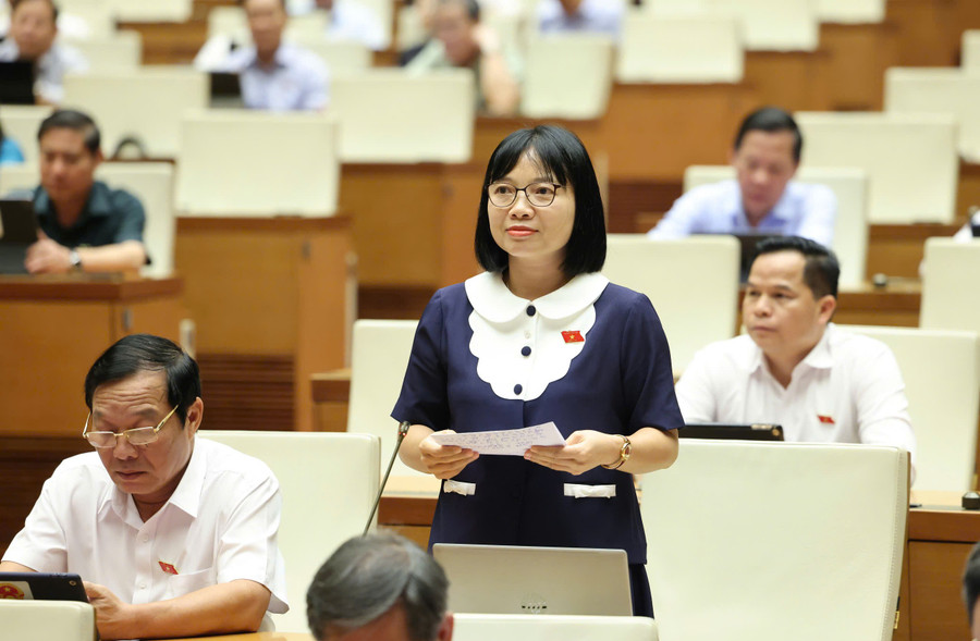 Đại biểu Nguyễn Thị Việt Nga đặt câu hỏi chất vấn. nguyen-thi-viet-nga-hai-duong.jpg