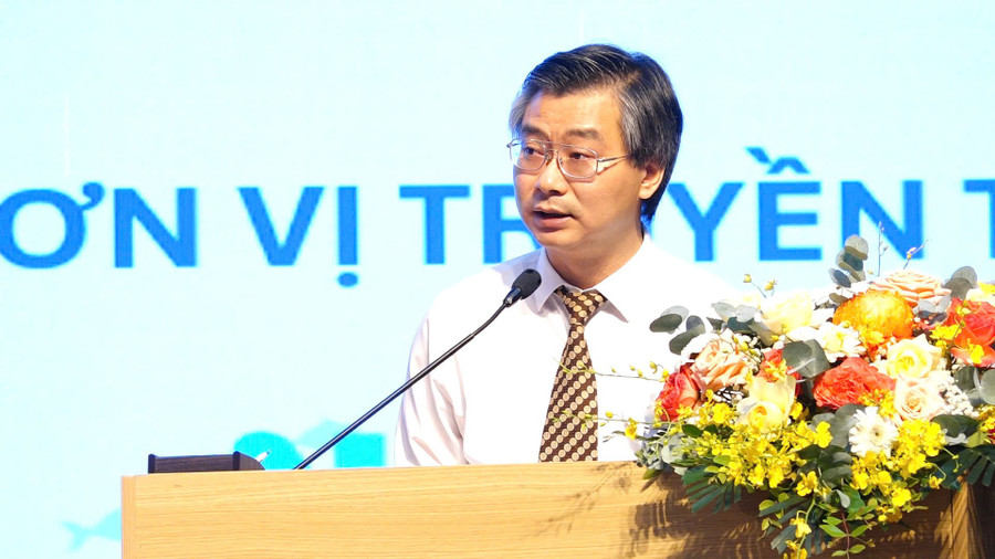 TS Nguyễn Công Tiệp – Phó Giám đốc Học viện Nông nghiệp Việt Nam phát biểu tại hội nghị. doimoisangtao.jpg