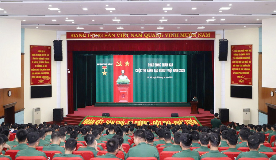Lễ phát động tham gia Cuộc thi Sáng tạo Robot Việt Nam 2026 của Học viện Kỹ thuật quân sự tổ chức - sáng 28/10. robocon.jpg