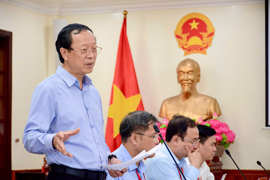 Thứ trưởng Phạm Ngọc Thưởng phát biểu tại buổi làm việc. thutruongphamngocthuong.jpg