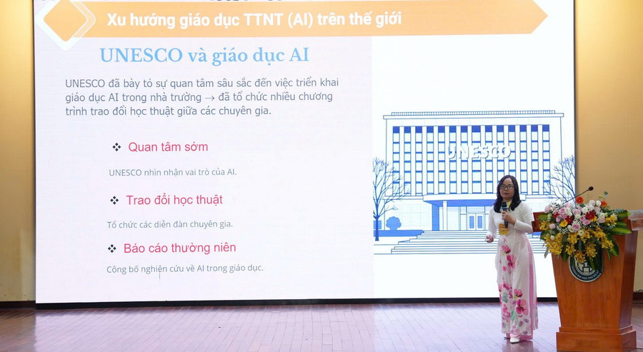 Nhiều tham luận được trình bày tại hội thảo có giá trị học thuật và thực tiễn cao. ai.jpg