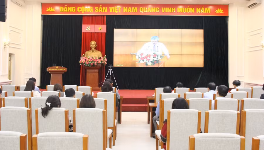 Điểm cầu Đảng ủy Bộ GD&ĐT.