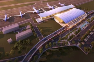 Cảng hàng không quốc tế Cát Bi đang được mở rộng, nâng cấp. Phối cảnh nhà ga hành khách T2 sắp khởi công